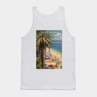 French Riviera, Vintage Travel Poster Tank Top